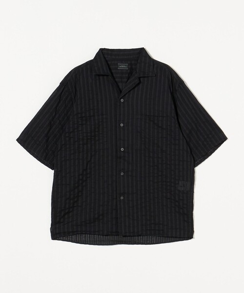 green label relaxing（グリーンレーベルリラクシング）の「ドビー レノ オープンカラーシャツ（シャツ/ブラウス・メンズ・ナチュラル/ブラック/ブラウン系・L/S/M/XL）」の18枚目の写真