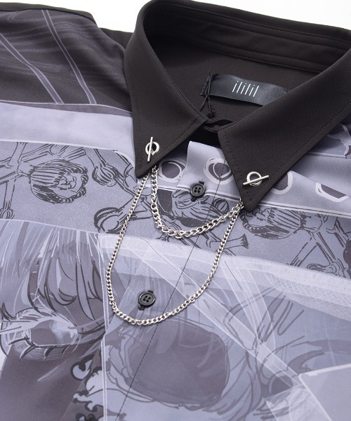 ililil【イルイルイル】ろるあコラボロングシャツ ililil/イルイルイル』【ろるあコラボロングシャツ】プリント