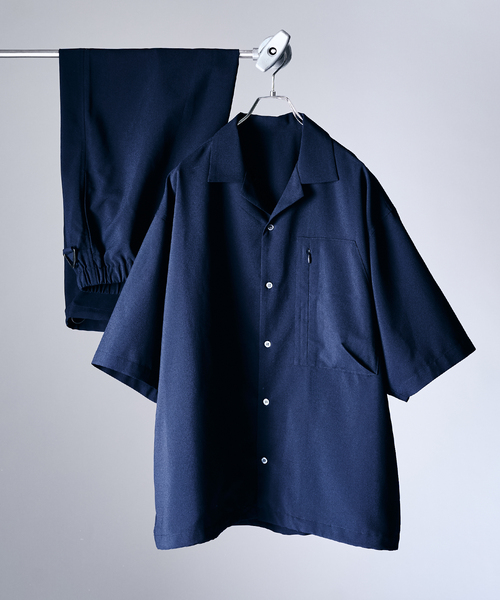 WEB限定' オーバーサイズシャツ＆ワイドスラックス サイクル