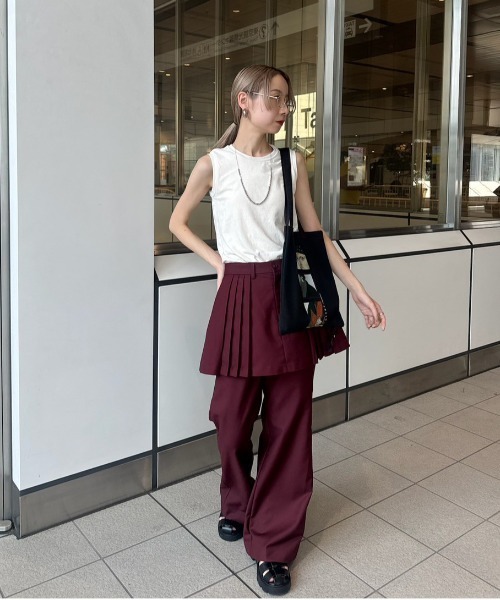 パンツ PLEATS MINI SKIRT SET PANTS PLEATS MINI SKIRT SET PANTS（その他パンツ）｜Ameri（アメリ