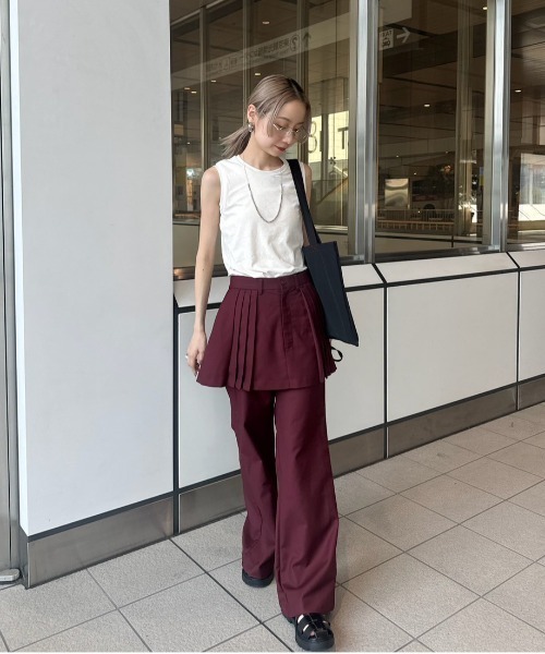 パンツ PLEATS MINI SKIRT SET PANTS PLEATS MINI SKIRT SET PANTS（その他パンツ）｜Ameri（アメリ