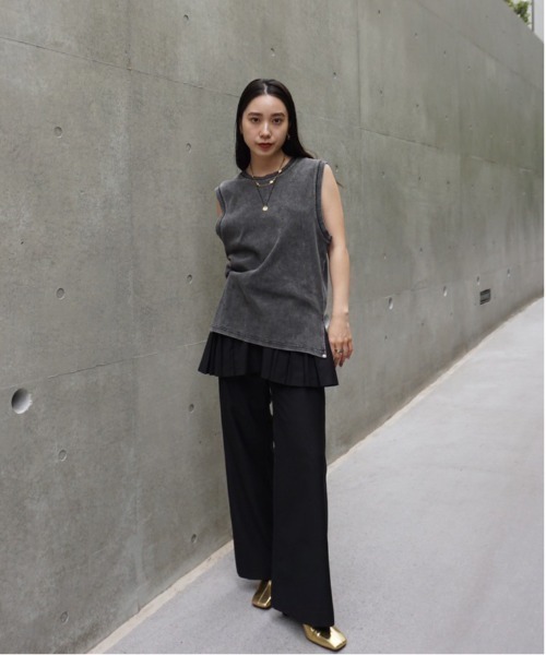 Ameri(アメリ)の「PLEATS MINI SKIRT SET PANTS(その他パンツ・レディース・グレー/ボルドー/ブラック・MEDIUM/SMALL)」の9枚目の写真