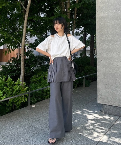 パンツ PLEATS MINI SKIRT SET PANTS PLEATS MINI SKIRT SET PANTS（その他パンツ）｜Ameri（アメリ