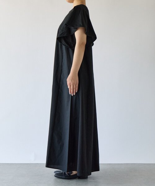 un dix cors（アンディコール）の「《綿100％・着るだけで様になる》コットンシルケット天竺フレアワンピース（ワンピース・レディース・チャコールグレー/ブラック/レッド・FREE）」の15枚目の写真