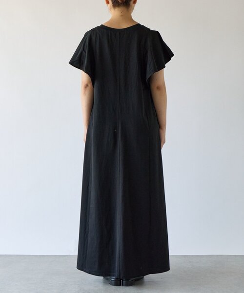 un dix cors（アンディコール）の「《綿100％・着るだけで様になる》コットンシルケット天竺フレアワンピース（ワンピース・レディース・チャコールグレー/ブラック/レッド・FREE）」の16枚目の写真