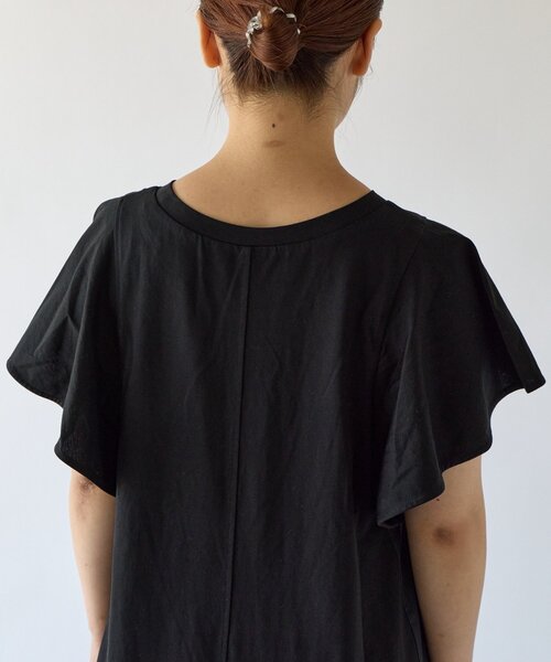 un dix cors（アンディコール）の「《綿100％・着るだけで様になる》コットンシルケット天竺フレアワンピース（ワンピース・レディース・チャコールグレー/ブラック/レッド・FREE）」の19枚目の写真