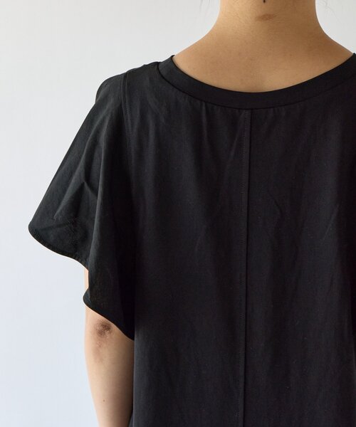 un dix cors（アンディコール）の「《綿100％・着るだけで様になる》コットンシルケット天竺フレアワンピース（ワンピース・レディース・チャコールグレー/ブラック/レッド・FREE）」の20枚目の写真