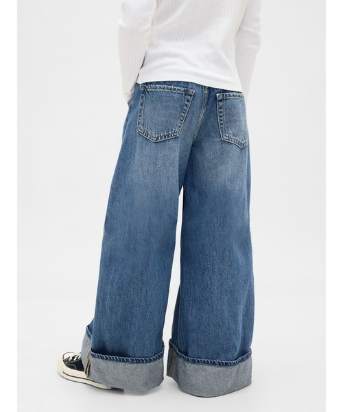 GAP(ギャップ)の「ローライズ イージー ワイド バギーデニム (キッズ)(デニムパンツ・キッズ・インディゴブルー・110cm/120cm/130cm/140cm/150cm/160cm)」の4枚目の写真
