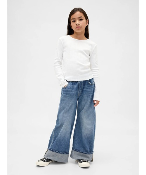 GAP(ギャップ)の「ローライズ イージー ワイド バギーデニム (キッズ)(デニムパンツ・キッズ・インディゴブルー・110cm/120cm/130cm/140cm/150cm/160cm)」の3枚目の写真