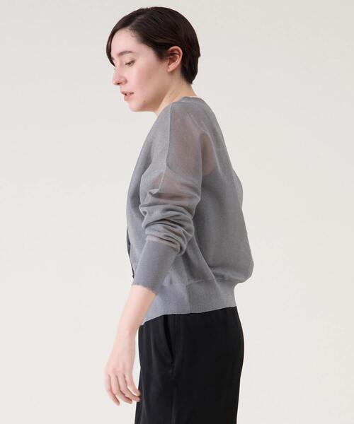 martinique（マルティニーク）の「シアーカーディガン（カーディガン/ボレロ・レディース・ブラック/シルバー/グリーン・FREE）」の4枚目の写真