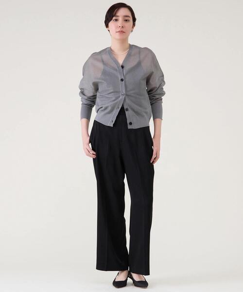 martinique（マルティニーク）の「シアーカーディガン（カーディガン/ボレロ・レディース・ブラック/シルバー/グリーン・FREE）」の7枚目の写真