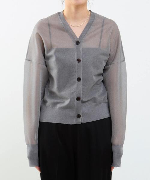 martinique（マルティニーク）の「シアーカーディガン（カーディガン/ボレロ・レディース・ブラック/シルバー/グリーン・FREE）」の10枚目の写真