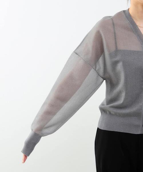 martinique（マルティニーク）の「シアーカーディガン（カーディガン/ボレロ・レディース・ブラック/シルバー/グリーン・FREE）」の13枚目の写真