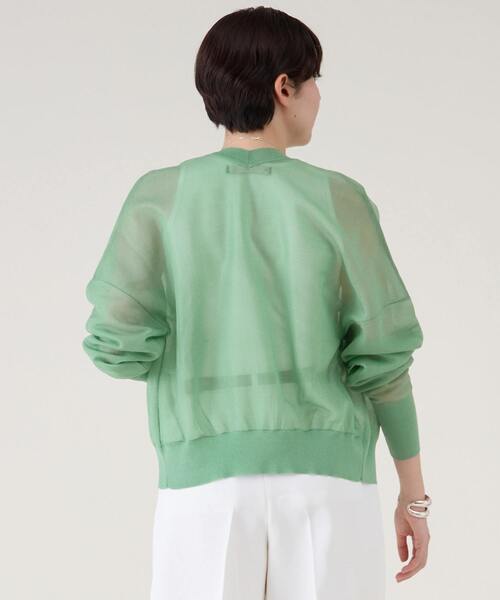 martinique（マルティニーク）の「シアーカーディガン（カーディガン/ボレロ・レディース・ブラック/シルバー/グリーン・FREE）」の14枚目の写真