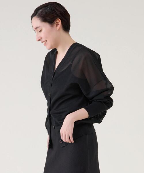 martinique（マルティニーク）の「シアーカーディガン（カーディガン/ボレロ・レディース・ブラック/シルバー/グリーン・FREE）」の21枚目の写真