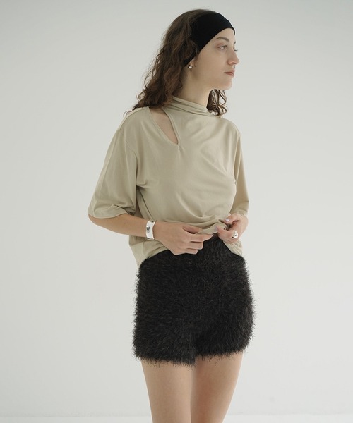CLANE(クラネ)の「SHAGGY SHORT KNIT PANTS(その他パンツ・レディース・ホワイト/ブラウン・1/0)」の9枚目の写真