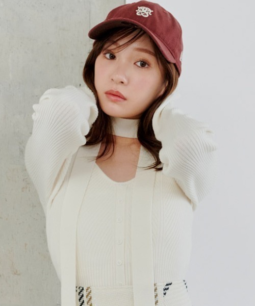 スナイデル　ニューエラ　バリエキャップ　ベージュ　ロゴキャップ　秋　冬　ブラウン SNIDEL|NEW ERA】バリエキャップ（キャップ）｜NEW ERA