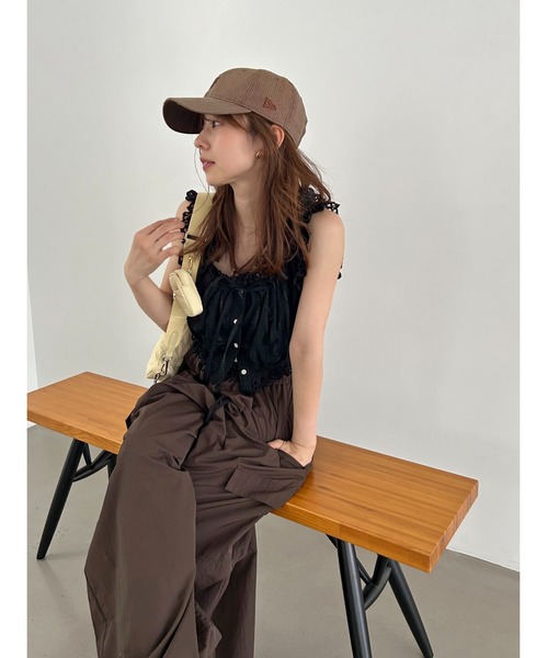 スナイデル　ニューエラ　バリエキャップ　ベージュ　ロゴキャップ　秋　冬　ブラウン SNIDEL|NEW ERA®】バリエキャップ(帽子)｜アクセサリー｜SNIDEL
