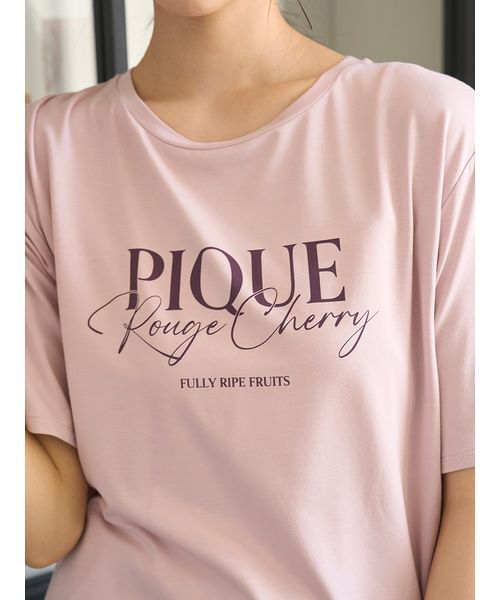 セール】【接触冷感】ルージュチェリーレーヨンロゴTシャツ