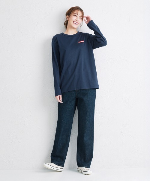 MIKI HOUSE（ミキハウス）の「【WEB限定】ワッペンロゴ長袖Ｔシャツ（大人用）（Tシャツ/カットソー・レディース・ホワイト/ネイビー・L(175-185cm)/M(165-175cm)/S(155-165cm)）」の14枚目の写真