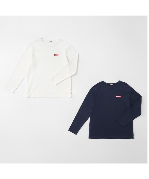 MIKI HOUSE（ミキハウス）の「【WEB限定】ワッペンロゴ長袖Ｔシャツ（大人用）（Tシャツ/カットソー・レディース・ホワイト/ネイビー・L(175-185cm)/M(165-175cm)/S(155-165cm)）」の3枚目の写真