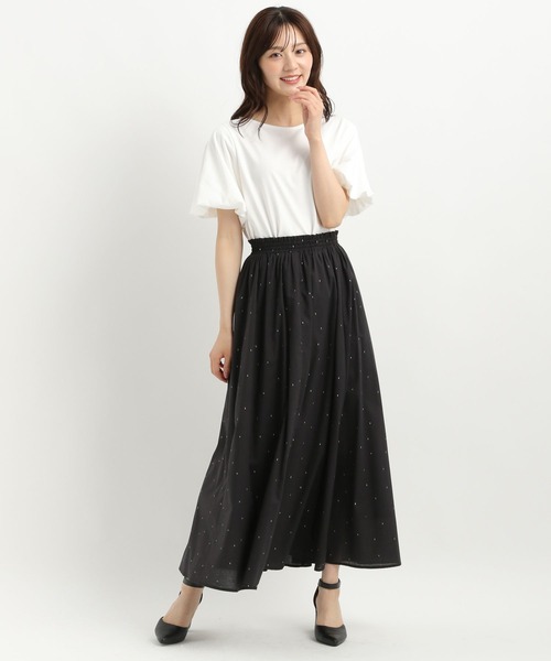 Andemiu(アンデミュウ)の「【接触冷感・吸水速乾・UVカット・抗菌消臭】ソデバルーンプルオーバー578699(Tシャツ/カットソー・レディース・ブラック/オフホワイト/モカ・FREE)」の7枚目の写真