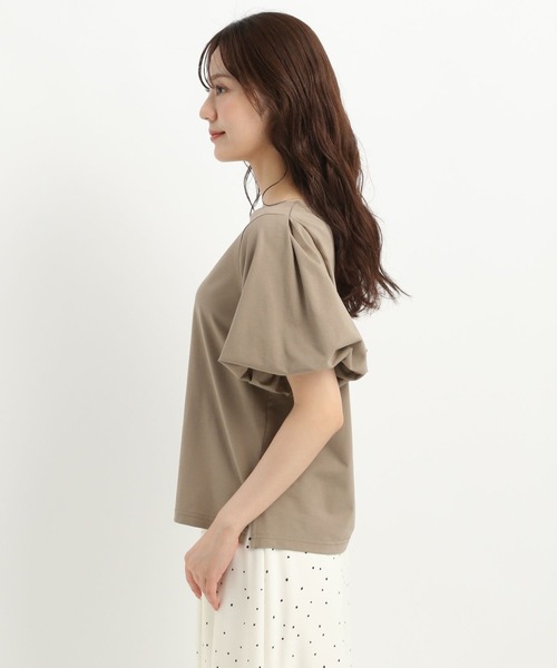 Andemiu(アンデミュウ)の「【接触冷感・吸水速乾・UVカット・抗菌消臭】ソデバルーンプルオーバー578699(Tシャツ/カットソー・レディース・ブラック/オフホワイト/モカ・FREE)」の10枚目の写真