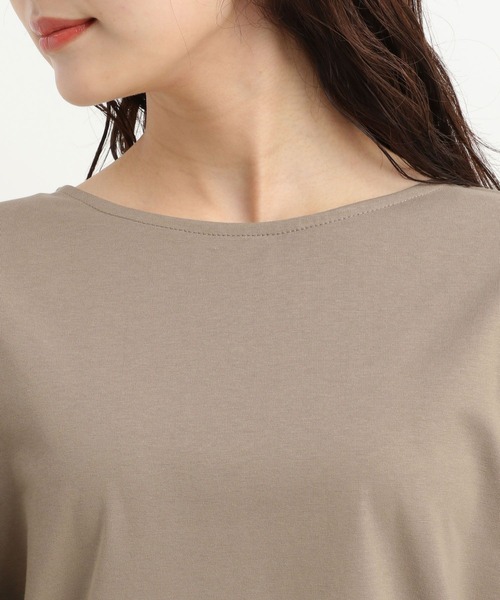 Andemiu(アンデミュウ)の「【接触冷感・吸水速乾・UVカット・抗菌消臭】ソデバルーンプルオーバー578699(Tシャツ/カットソー・レディース・ブラック/オフホワイト/モカ・FREE)」の12枚目の写真