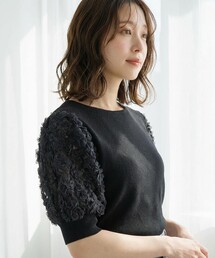 Feroux（フェルゥ）の「ブーケスリーブ ニットプルオーバー（ニット/セーター）」