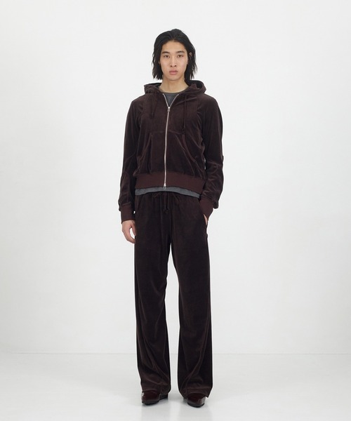 NVRFRGT(ネヴァーフォーゲット)の「VELOUR ZIP UP HOODIE(パーカー・メンズ・ブラウン/グレー・1/2)」の12枚目の写真
