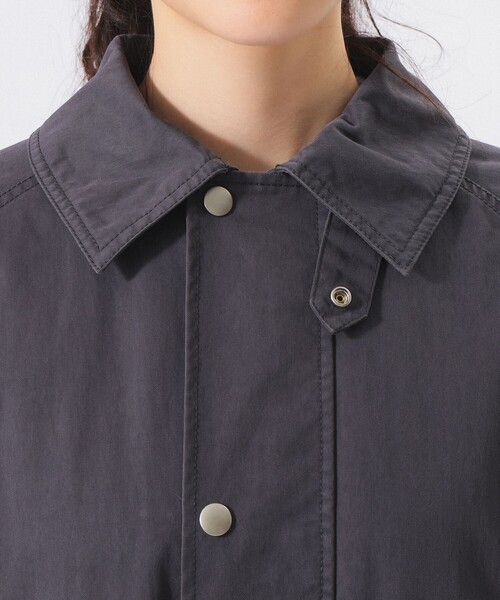 BEAMS BOY（ビームスボーイ）の「【2/5再値下げ】コットン ナイロン ヘム アジャスト コート（ステンカラーコート・レディース・チャコールグレー/ホワイト系その他7・ONE SIZE）」の16枚目の写真