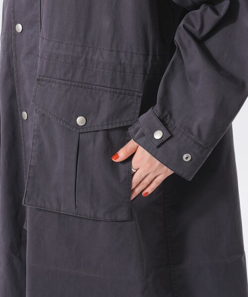 BEAMS BOY（ビームスボーイ）の「【2/5再値下げ】コットン ナイロン ヘム アジャスト コート（ステンカラーコート・レディース・チャコールグレー/ホワイト系その他7・ONE SIZE）」の17枚目の写真
