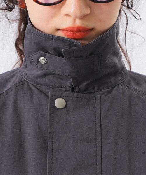 BEAMS BOY（ビームスボーイ）の「【2/5再値下げ】コットン ナイロン ヘム アジャスト コート（ステンカラーコート・レディース・チャコールグレー/ホワイト系その他7・ONE SIZE）」の19枚目の写真
