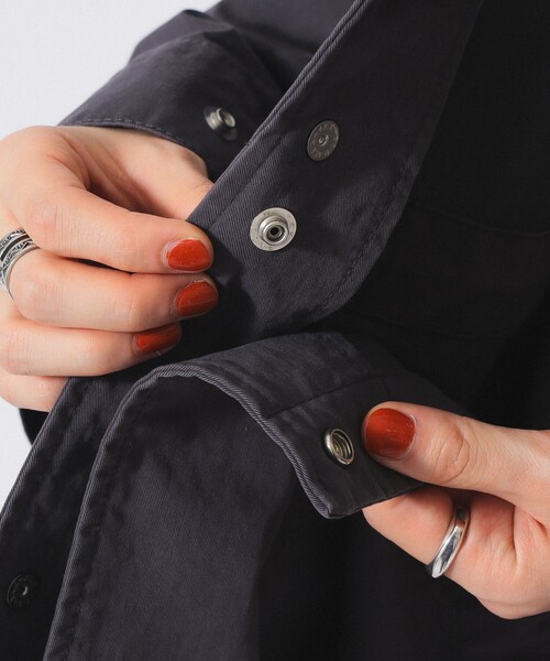 BEAMS BOY（ビームスボーイ）の「【2/5再値下げ】コットン ナイロン ヘム アジャスト コート（ステンカラーコート・レディース・チャコールグレー/ホワイト系その他7・ONE SIZE）」の21枚目の写真