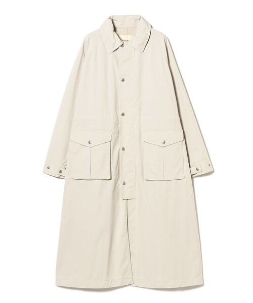 BEAMS BOY（ビームスボーイ）の「【2/5再値下げ】コットン ナイロン ヘム アジャスト コート（ステンカラーコート・レディース・チャコールグレー/ホワイト系その他7・ONE SIZE）」の22枚目の写真