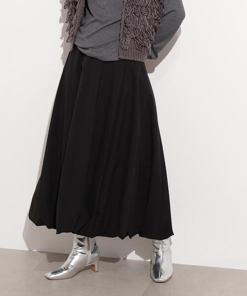 N.(N. Natural Beauty Basic)(エヌエヌナチュラルビューティーベーシック)の「【PS/低身長サイズ】バルーンタックスカート(スカート・レディース・ブラック/チャコールグレー/オフホワイト・MEDIUM/PS)」の22枚目の写真