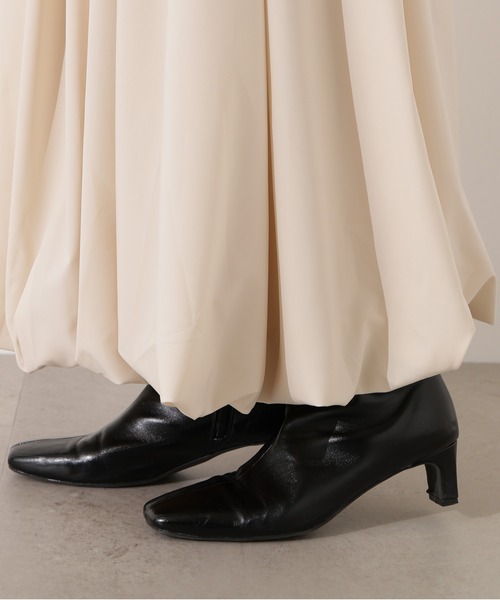 N.(N. Natural Beauty Basic)(エヌエヌナチュラルビューティーベーシック)の「【PS/低身長サイズ】バルーンタックスカート(スカート・レディース・ブラック/チャコールグレー/オフホワイト・MEDIUM/PS)」の16枚目の写真