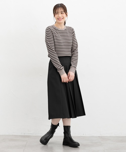 Honeys（ハニーズ）の「ワッフルＴシャツ（Tシャツ/カットソー・レディース・ブラック/ブラック×ベージュ/コーラルピンク/ピンク系その他/サックスブルー/杢グレー/オフホワイト/ブルー系その他3・LL/L/M/S）」の9枚目の写真