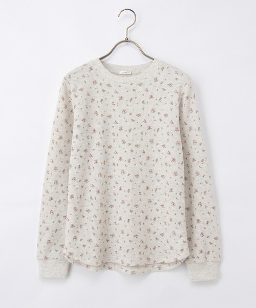 Honeys（ハニーズ）の「ワッフルＴシャツ（Tシャツ/カットソー・レディース・ブラック/ブラック×ベージュ/コーラルピンク/ピンク系その他/サックスブルー/杢グレー/オフホワイト/ブルー系その他3・LL/L/M/S）」の19枚目の写真