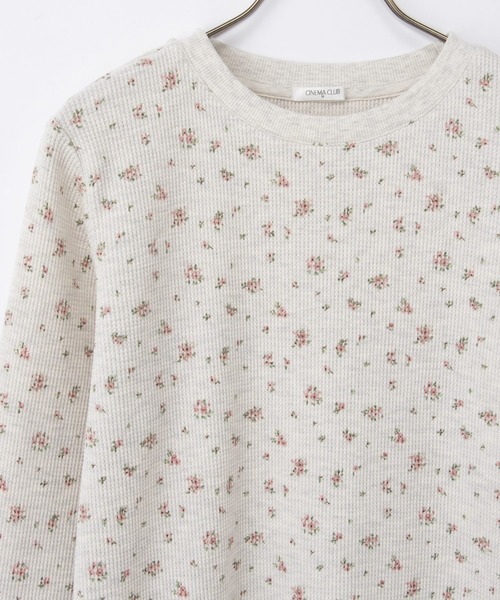 Honeys（ハニーズ）の「ワッフルＴシャツ（Tシャツ/カットソー・レディース・ブラック/ブラック×ベージュ/コーラルピンク/ピンク系その他/サックスブルー/杢グレー/オフホワイト/ブルー系その他3・LL/L/M/S）」の20枚目の写真