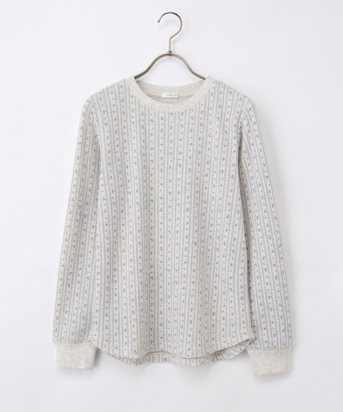 Honeys（ハニーズ）の「ワッフルＴシャツ（Tシャツ/カットソー・レディース・ブラック/ブラック×ベージュ/コーラルピンク/ピンク系その他/サックスブルー/杢グレー/オフホワイト/ブルー系その他3・LL/L/M/S）」の21枚目の写真