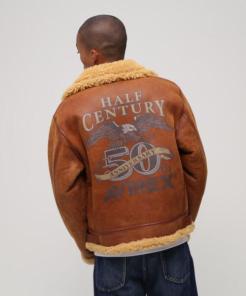 AVIREX（アヴィレックス）の「《50th Anniversary》B-3 CUSTOM / 50周年 B-3 カスタム / AVIREX / アヴィレックス（ムートンコート・メンズ・ブラウン・MEDIUM/LARGE/X-LARGE/XX-LARGE）」の7枚目の写真