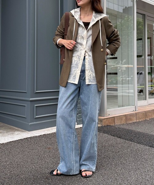 セール】3D刺繍フードシャツ（シャツ/ブラウス）｜fredy emue