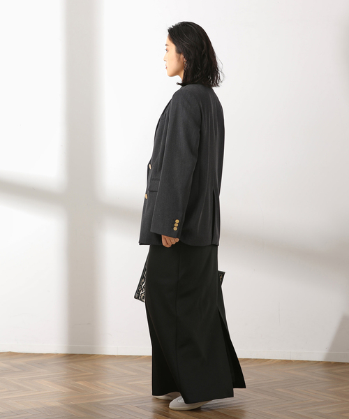 journal standard L'essage（ジャーナルスタンダードレサージュ）の「《追加4》ヴィスポリギャバブレザージャケット（テーラードジャケット・レディース・グレー/ネイビー・FREE）」の4枚目の写真