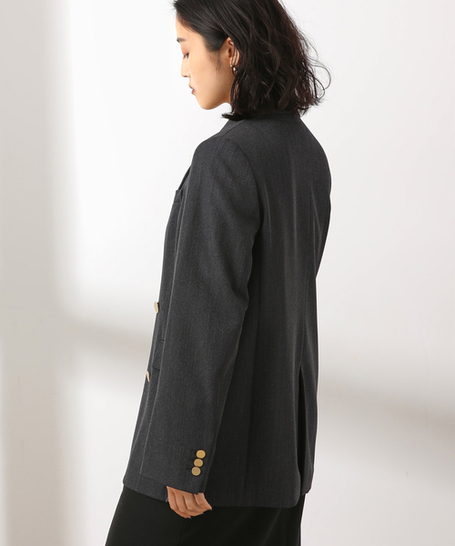 journal standard L'essage（ジャーナルスタンダードレサージュ）の「《追加4》ヴィスポリギャバブレザージャケット（テーラードジャケット・レディース・グレー/ネイビー・FREE）」の8枚目の写真