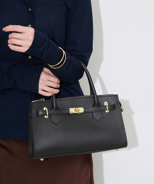 AULENTTI/オウレンティ レザーショルダーバッグ EL-K332-DO