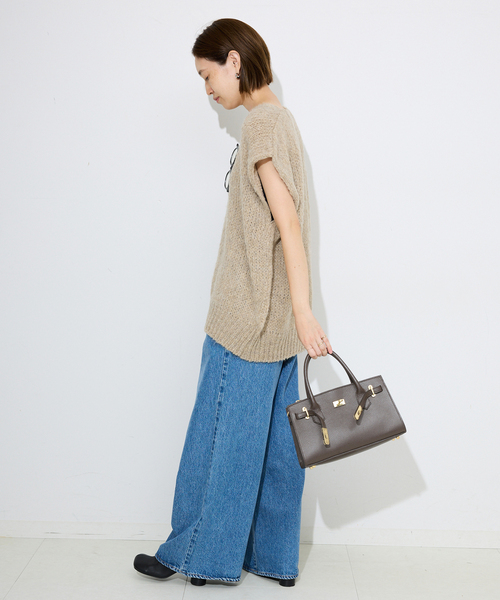 AULENTTI/オウレンティ レザーショルダーバッグ EL-K332-DO