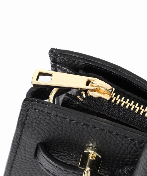 AULENTTI（オウレンティ）の「AULENTTI/オウレンティ レザーショルダーバッグ EL-K332-DO（ショルダーバッグ・レディース・ブラック/ブラウン・FREE）」の4枚目の写真