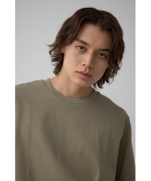 AZUL by moussy(アズールバイマウジー)の「エクストリームヘビーウェイトコットンビッグTシャツ(Tシャツ/カットソー・メンズ・ホワイト/カーキ/ブラック・LARGE/MEDIUM)」の6枚目の写真