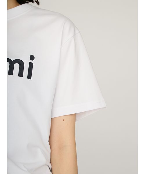 emmi（エミ）の「emmiロゴTシャツ（Tシャツ/カットソー・レディース・ベージュ/ホワイト/チャコールグレー/ブルー・F）」の9枚目の写真
